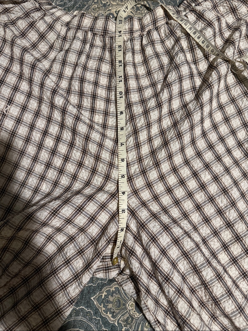 Pants - Gouchos - EASEL of LA - plaid black brown- SZ LG - pant skirt - Picture 4 of 12